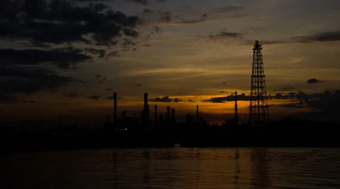 Oil refinery. Time Lapse Stock-Footage 43541313