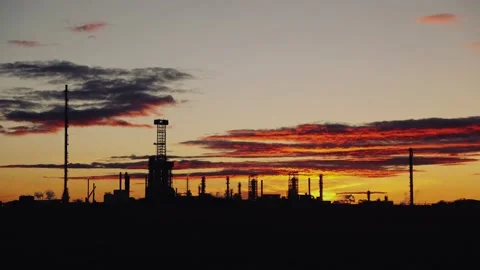 Oil refinery. Timelaps Video stock 137883863