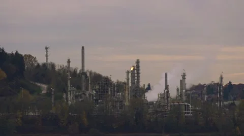 Oil Refinery Timelapse FullHD Vídeo Stock 43544279