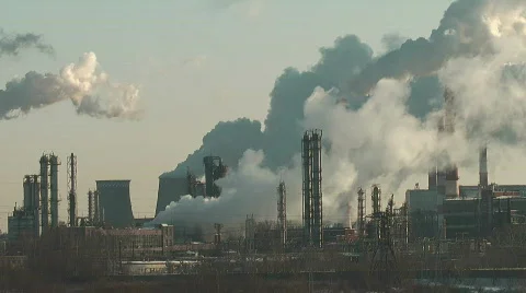 Oil refining factory Video stock 616160