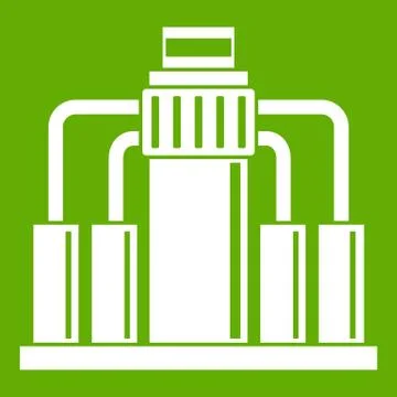 Oil refining icon green Illustrazione stock
