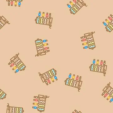 Oil refining industry vector seamless pattern Illustrazione stock