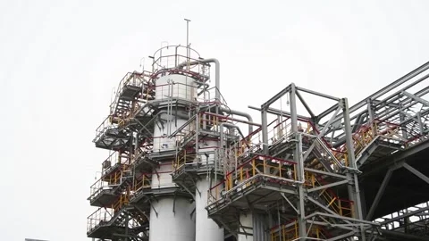 Oil Refining Plant Stock Footage 152105865