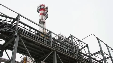 Oil Refining Plant Stock Footage 152106419