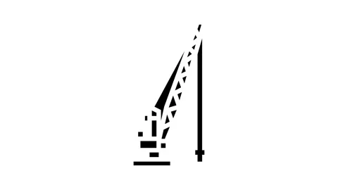 Oil rig crane petroleum engineer glyph icon animation 動画素材 326155153