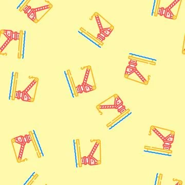 Oil rig crane petroleum engineer vector seamless pattern Illustrazione stock