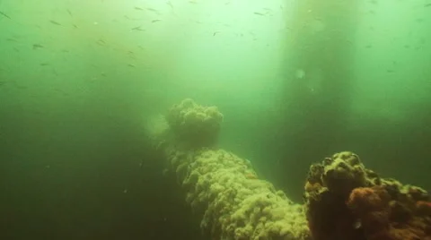 Oil Rig Diving clip02 스톡 동영상 41389865