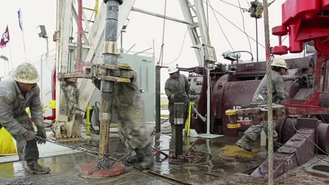 Oil Rig Drill Floor (Old Style) Video stock 333349230
