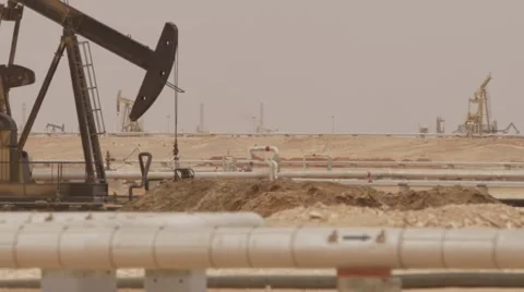 Oil Rig Extracts Resources From Earth Stock Footage 62088312