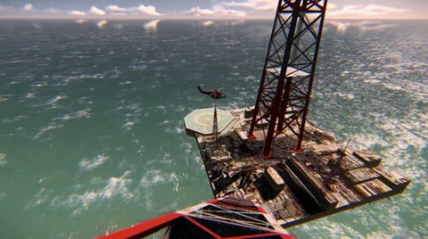Oil rig Stock Footage 26119764