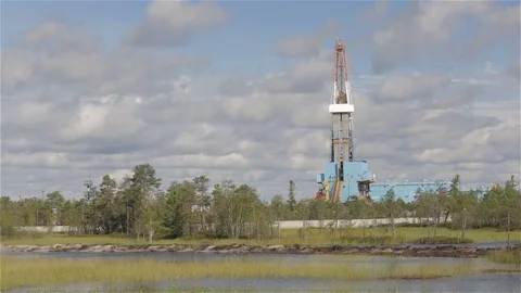 Oil rig Stock Footage 78571785