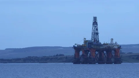 Oil Rig Stock Footage 125037227