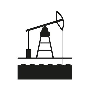 Oil rig icon vector button logo symbol concept. Ilustración de archivo