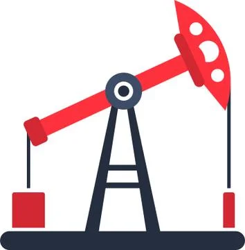 Oil rig icon vector concept. Illustrazione stock