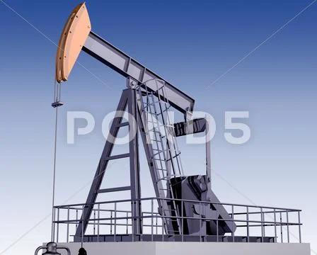 Oil rig Stock Illustration