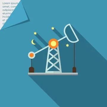 Oil rig Stock Illustration