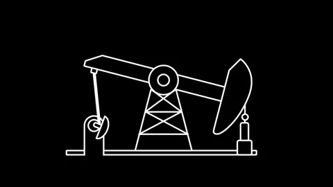Oil Rig Illustration Stock Footage 335626304