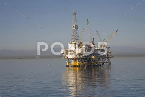 Oil Rig On The Ocean
