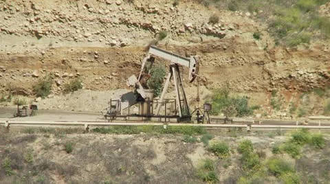 Oil Rig, Oil Pump Stock Footage 10903084