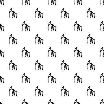 Oil rig pattern seamless 스톡 일러스트