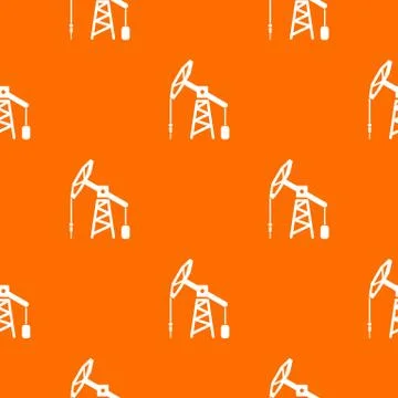 Oil rig pattern vector orange Stockillustratie