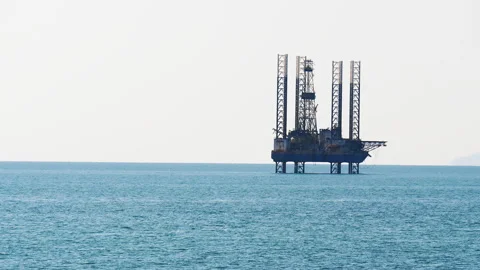 OIL RIG IN PERSIAN GULF Stock Footage 172044565