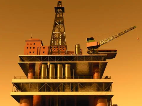 Oil rig  platform Stock-Illustration