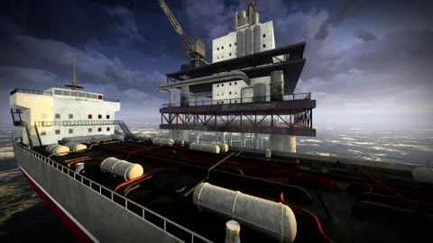 Oil rig  platform Illustrazione stock