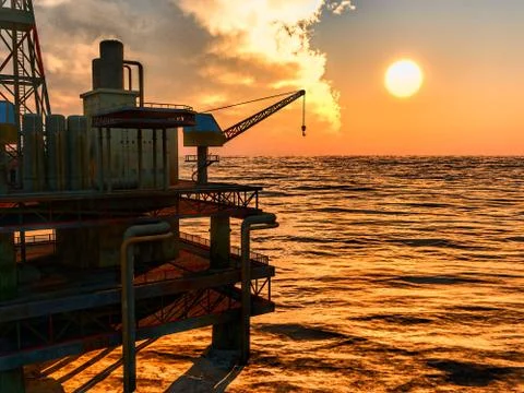 Oil rig  platform Stock Illustration