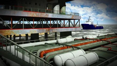 Oil rig  platform 스톡 일러스트