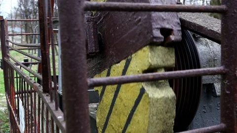 Oil rig in the process. Mining of oil and gas. Video contains engine running  Stock Footage 106236796