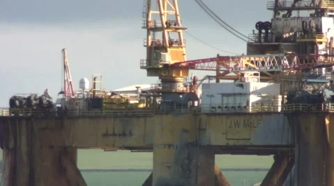 Oil rig structure Stock Footage 44442905