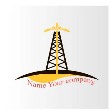 Oil rig vector icon Stock Illustration