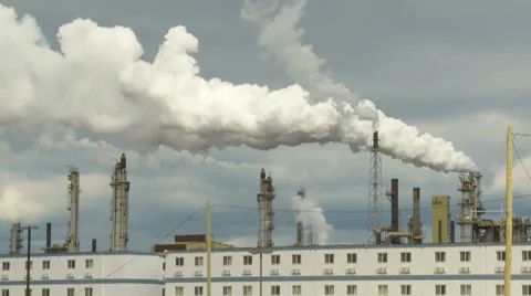 Oil sands processing plant Stock Footage 7727333