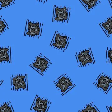Oil slick on the ocean surface vector seamless pattern イラスト素材