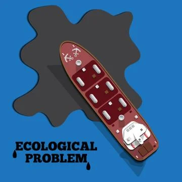 Oil spill. Stock Illustration
