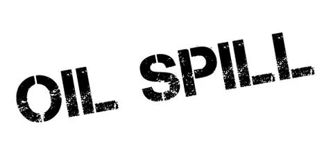 Oil Spill rubber stamp Stock Illustration