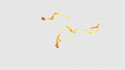 Oil Splash, With Alpha Matte Stock Footage 308476595