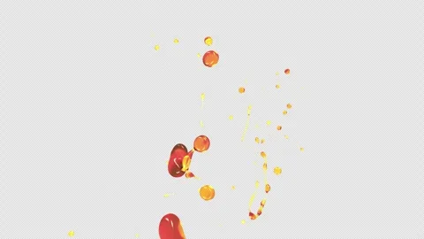 Oil Splash, With Alpha Matte Stock Footage 310263096