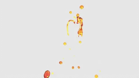 Oil Splash, With Alpha Matte Stock Footage 312635572