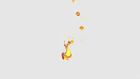 Oil Splash, With Alpha Matte Stock Footage 318095389