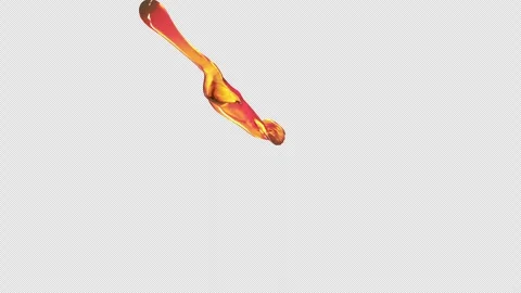 Oil Splash, With Alpha Matte Stock Footage 319854831