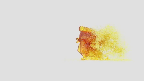 Oil Splash, with Alpha matte. Stock Footage 342984656