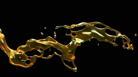 Oil splash animation Stock Footage 156734702