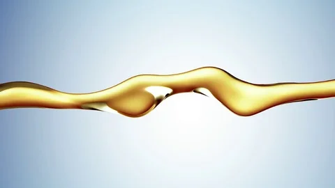 Oil splash on blue background. 3d rendering Stock Footage 84979344