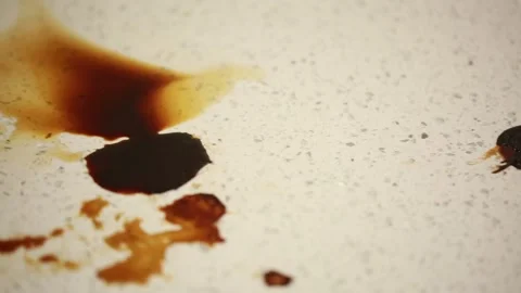Oil stain on kitchen table (3) Stock Footage 202161580
