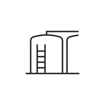 Oil Storage Facility Icon Illustrazione stock
