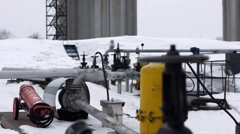 Oil storage Stock Footage 7551812