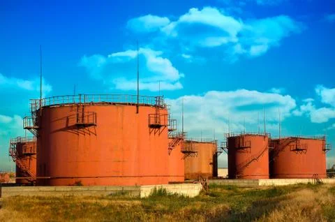 Oil storage Stock Photos
