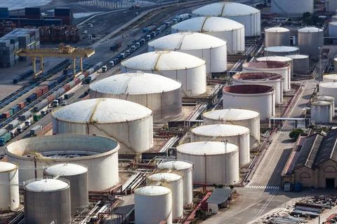 A oil storage Foto stock